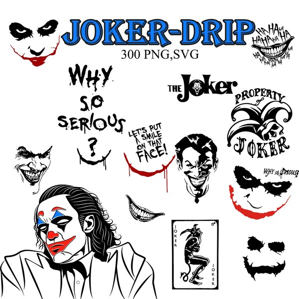 JOKER SVG Designs, Svg Bundle Layered Item, Why So Serious, Cricut, Svg, Why So Serious Svg, Png, Digital Vector Cut Files