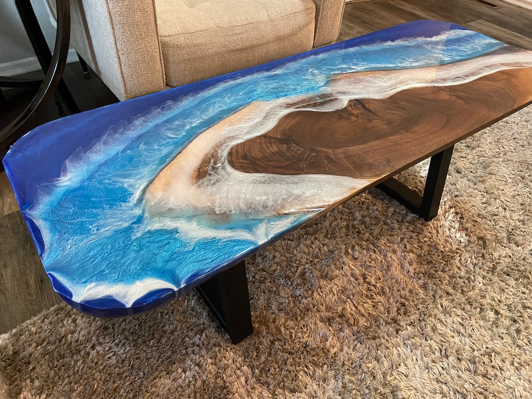 Epoxy Resin Ocean Coffee Table Etsy