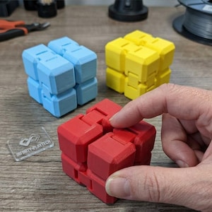 Cubo infinito, juguete antiestrés STL, rompecabezas plegable, modelo 3D