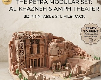 Petra Diorama STL Pack, Modular Terrain 3D Print Files Bundle