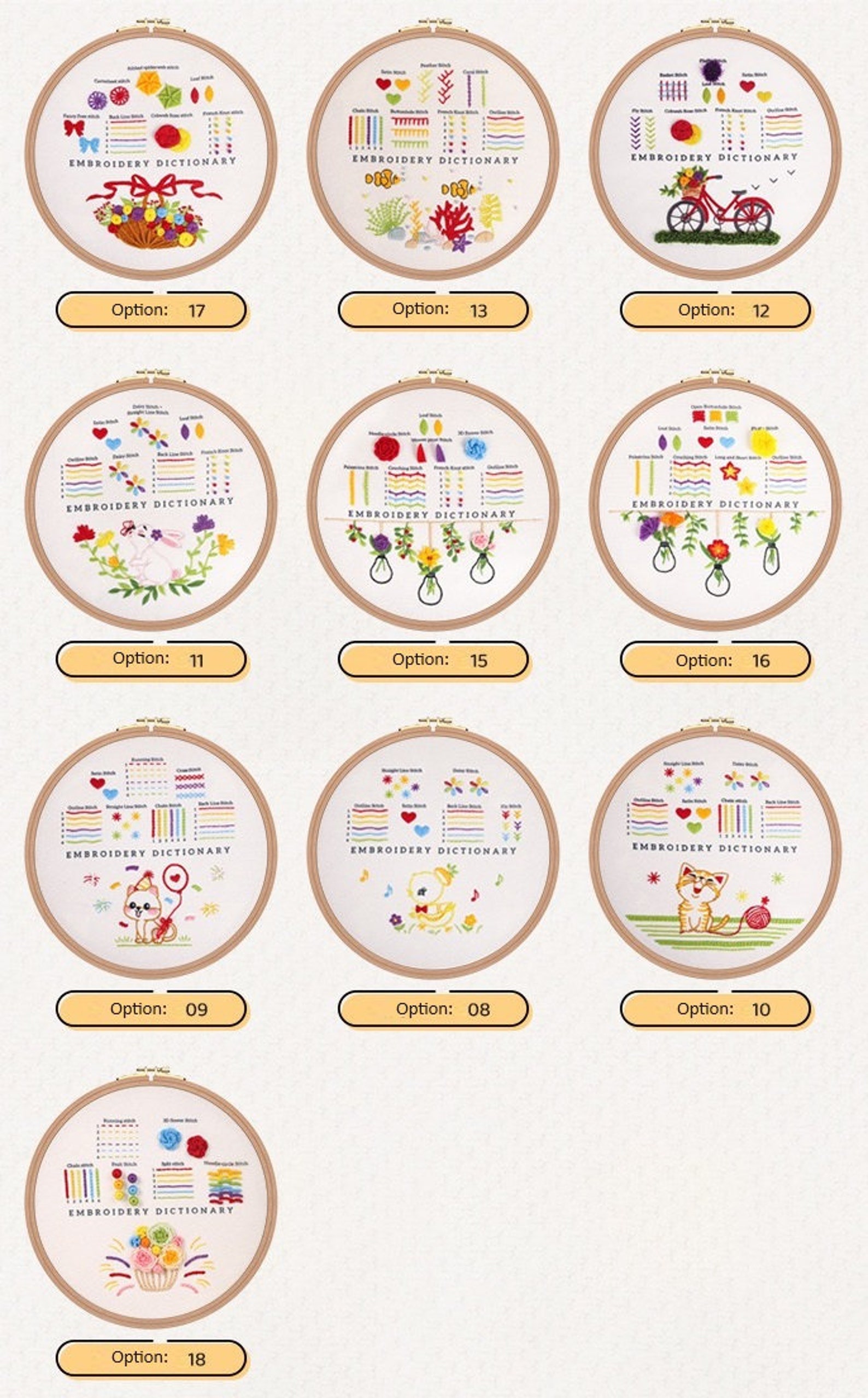 Beginner Embroidery Kit Hand Embroidery Cross Stitch Fabric With