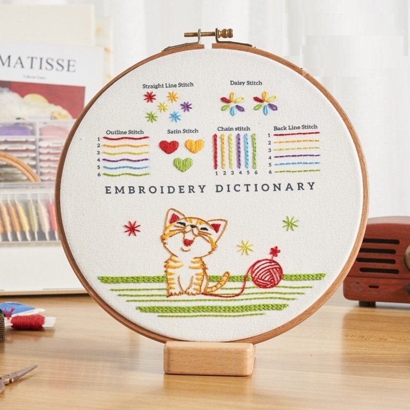 Beginner Embroidery Kit Hand Embroidery Cross Stitch Fabric With