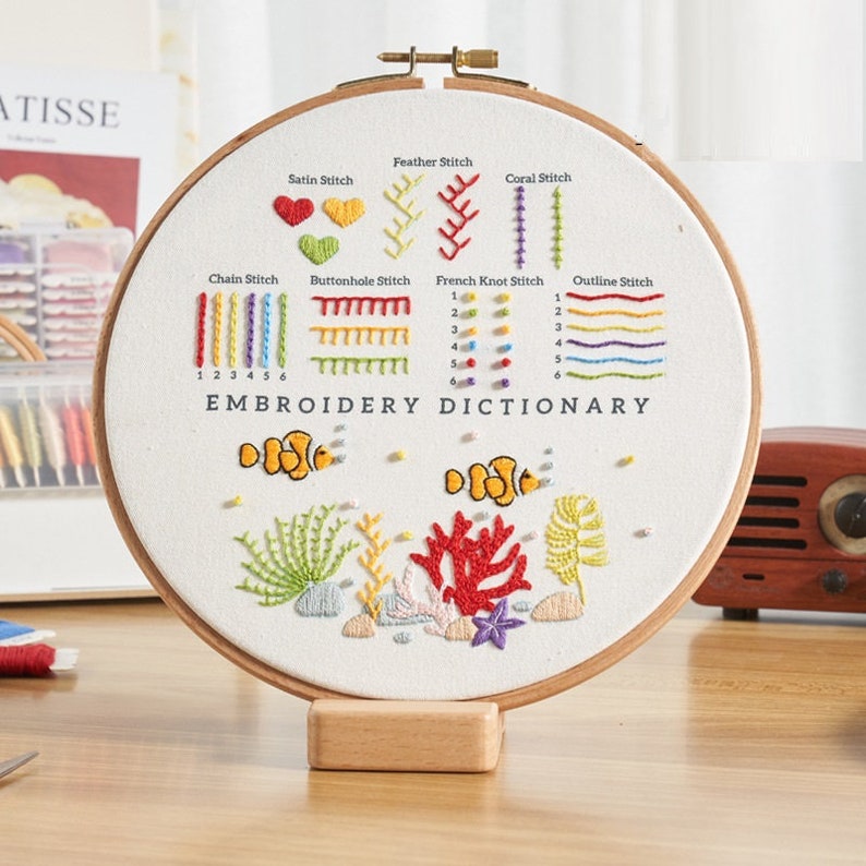 Beginner Embroidery Kit Hand Embroidery Cross Stitch Fabric With
