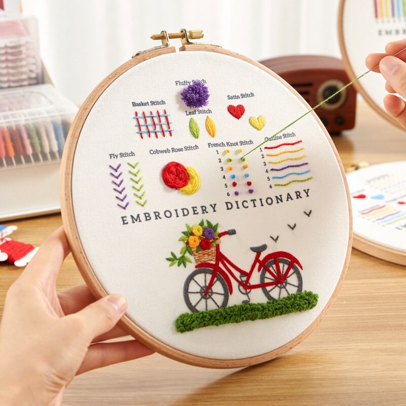 Beginner Embroidery Kit Hand Embroidery Cross Stitch Fabric With
