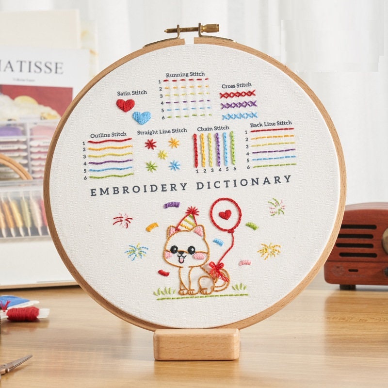 Beginner Embroidery Kit Hand Embroidery Cross Stitch Fabric With