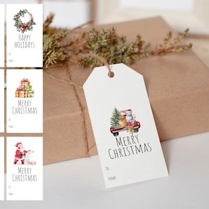 Druckbare Weihnachtsgeschenkanhänger | Herunterladbares druckfertiges PDF