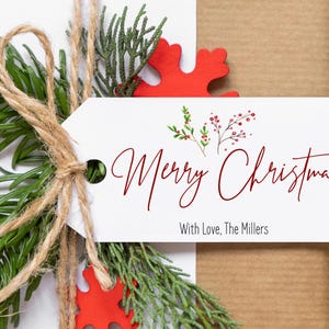 Editable Christmas Gift Tag, Personalized Printable Christmas Gift Tags Template, Christmas Gift Tag Ivy, Customizable Christmas Gift Tag
