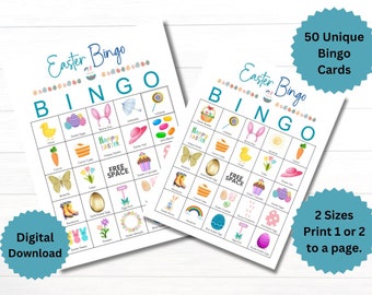 Easter Bingo Game: Fun Easter Activity (Digital Download)