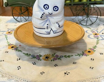 食器 pandamiemi Vintage 1980's Pandemonium Ceramic Jar by Nancy Lopez - Blue and