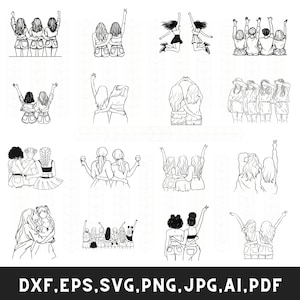 親友 svg バンドル、親友 svg、親友チーム svg、友達 png、永遠の友達 svg、友情の日、女性の友情 svg、BFF svg