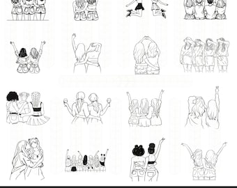 Best friends svg bundle, Besties svg, Besties squad svg, Friends png, Friends forever svg, Friendship day, Female friendship svg, BFF svg
