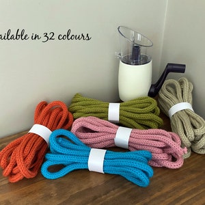 May include: Five spools of colourful cotton cord, available in 32 colours. The cord is perfect for crafting projects like macrame, jewellery making, and home decor.