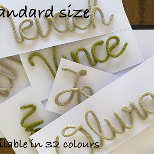 Customised Knitted Wire Name Sign: Nursery Room Decor, Kids Name, Wall Art
