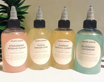 Biotin Natural Shampoo Samples 4oz - Ultra Nourishing • Infused with hair growth ingredients