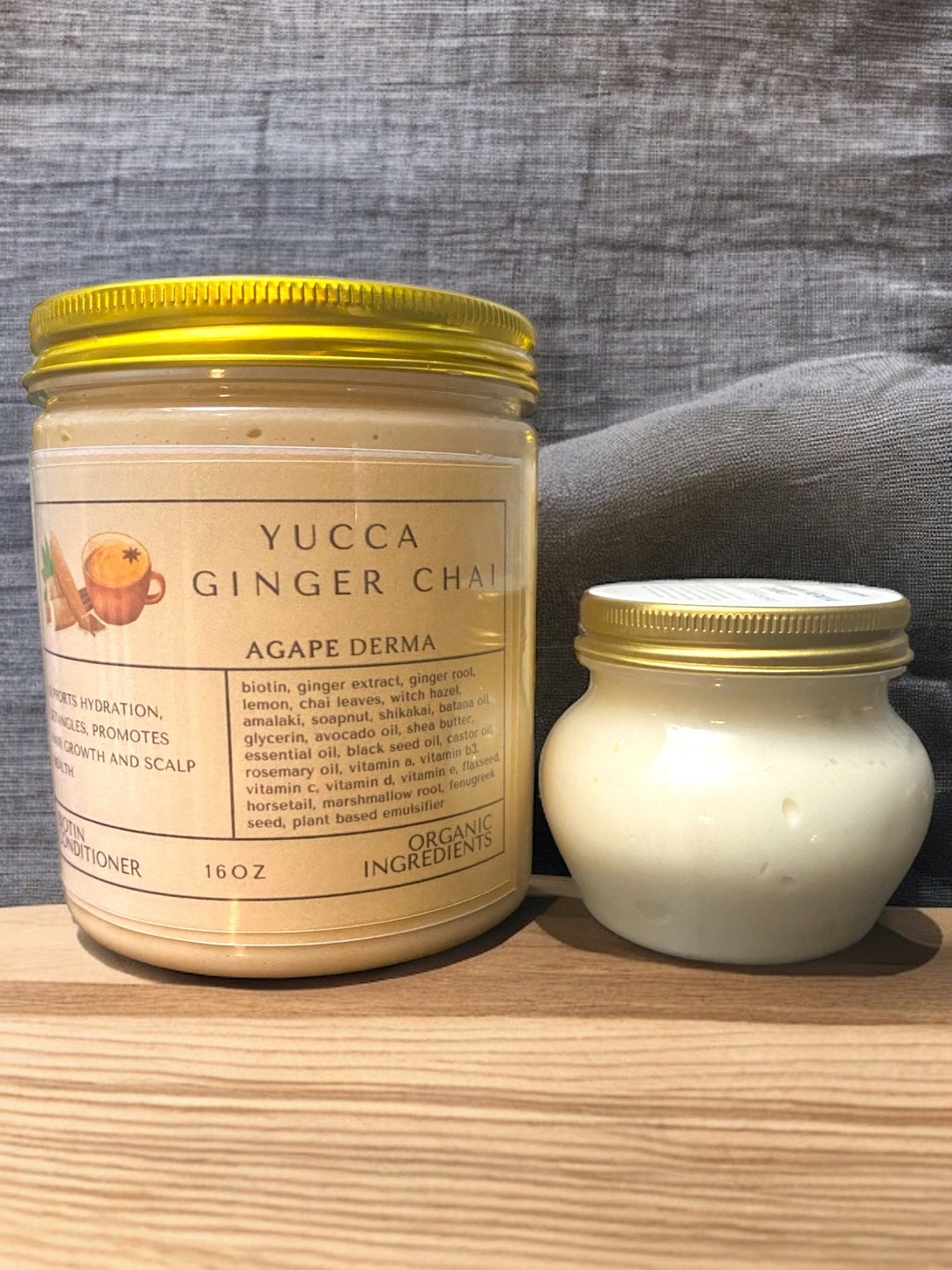Yucca Ginger Chai Ultra Moisturizing Natural Biotin Deep Conditioner