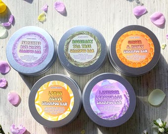 Natural Botanical Shampoo Bars - Fermented Rice Water / Rosemary Tea Tree / Ginger Honey / Lemon Agave / Lavender Lemongrass