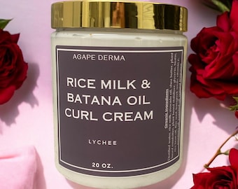 Rice Milk & Batana Oil Curl Cream 20oz - Infused with hair growth ingredients