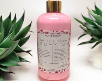 Natural Body Butter Lotion - Cherry Blossom Butter Body Cream
