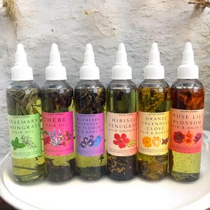 Hair Growth Oil - Botanical Nourishing Hair and Body Oil for Natural Hair Care - 4oz Moisturizing & Scalp Treatment bild 1