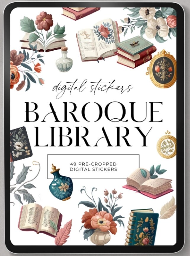 110 Library Stickers Adorable Clip Art Print at Home Bookworm and ...