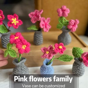 Crochet flower pot/mothers Day gift for her/crochet potted flower/handmade mini flower/Home Decor/car decor/gift for mom/gift for her