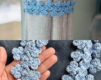Crochet flower lace curtain tie back/handmade flower curtain tie back/leaf curtain hold back/crochet holiday curtain tie/floral curtain ties