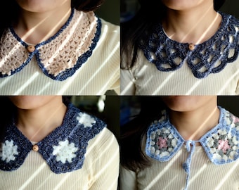 Crochet detachable collar/crochet collar/lace collar/handmade elegant collar/granny square collar/gift for her/Mother’s Day gift