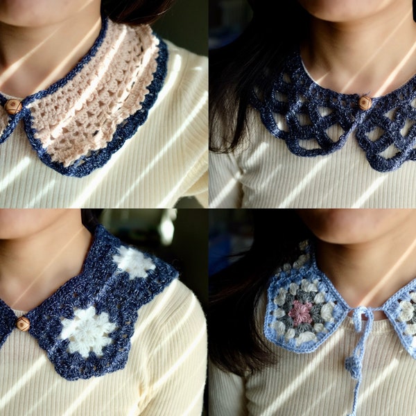 Crochet detachable collar/crochet collar/lace collar/handmade elegant collar/granny square collar/gift for her/Mother’s Day gift