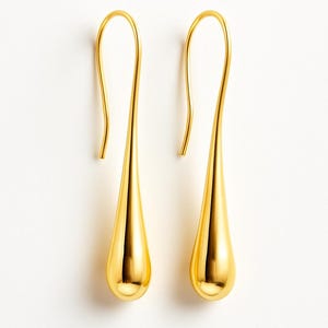 18K Gold Plated Waterdrop Dangle Earrings: Minimalist Bridal Jewelry