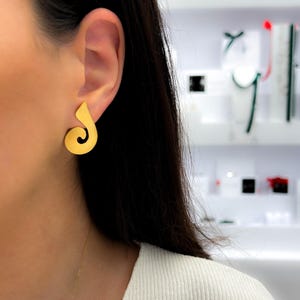 Gold Chunky Studs, Chunky Gold Earrings, Geometric Chunky Earrings, Everyday Studs, Ancient Greek Earrings , Wedding Earrings, Gold Studs