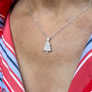 Christmas Tree Necklace New Years Jewelry Necklace Christmas Gift Woman Pendant Holiday Necklace Christmas Pendant Gift