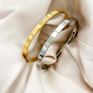 Nunca se desvanece - Resistente al agua - Brazalete chapado en oro de 18 k - Brazalete de oro - Brazalete de capas Pulsera para mujer - Brazalete de oro