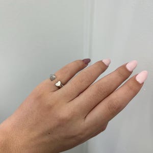 Sterling Silver Heart Signet Ring: Open Chevalier Style