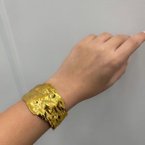 Never Fades - Water Resistant - 18k Gold Plated Bangle Bracelet - Gold Cuff Bracelet - Layering bracelet Bracelet For Women - Gold Bracelet