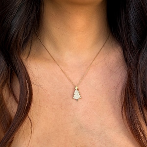 Christmas Tree Necklace New Years Jewelry Gift For Her Christmas Gift Woman Pendant Holiday Necklace Merry Christmas Necklace Pendant Gift