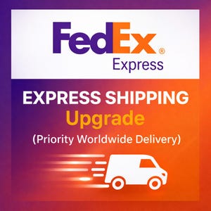 May include: A promotional graphic with the FedEx Express logo in purple and orange. The text reads "EXPRESS SHIPPING Upgrade (Priority Worldwide Delivery)" with a white van icon.