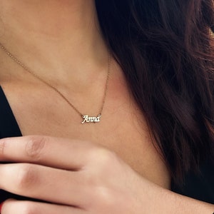 Collar con nombre personalizado - Collar con inicial - Collar con letras - Collar personalizado - Regalos para esposa - Regalos para mamá - Minimalista - Regalo de Navidad