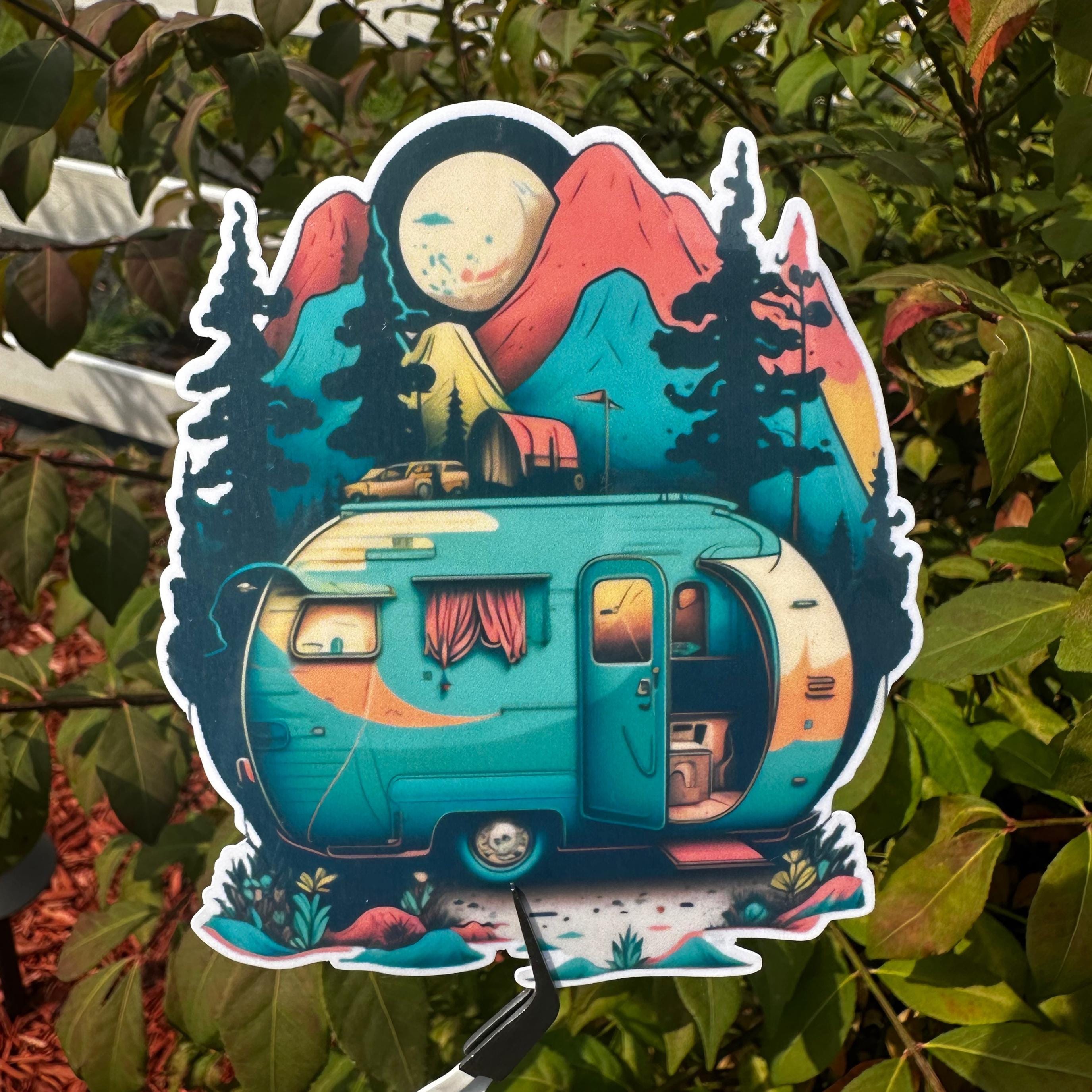 Camper Sticker Rv Retro Stickers Stickers for Laptops Tumblers Tool Box ...