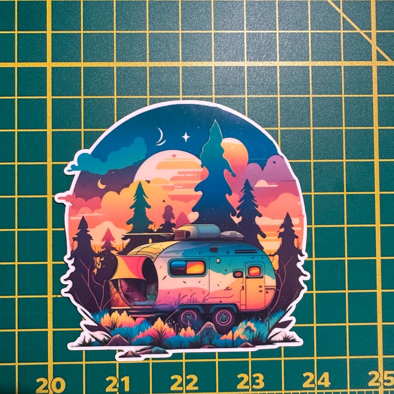 Camper Sticker Rv Retro Stickers Stickers for Laptops Tumblers Tool Box ...