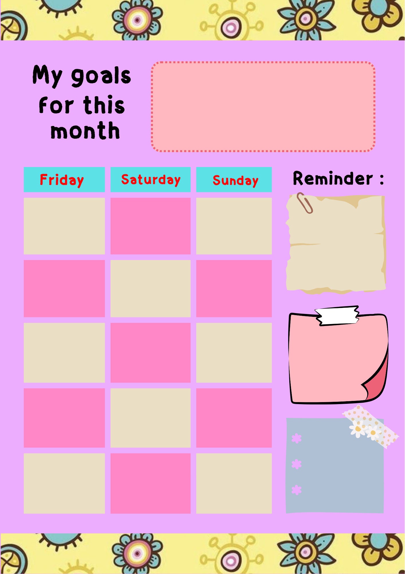 Editable / Printable Digital Planner Template Etsy