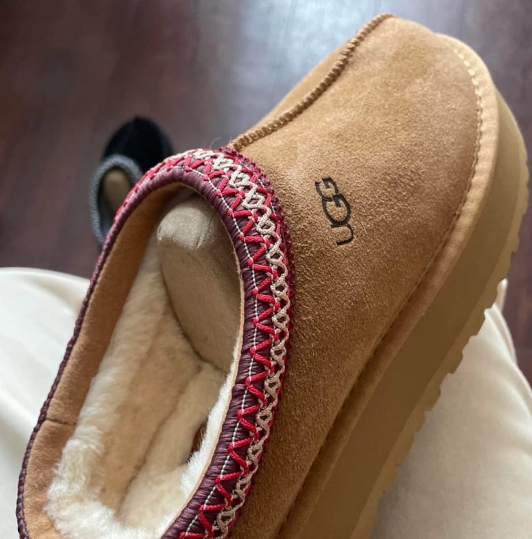 Dupe UGG Slippers Tasman Inspired Antelopesheepskin Snow Etsy