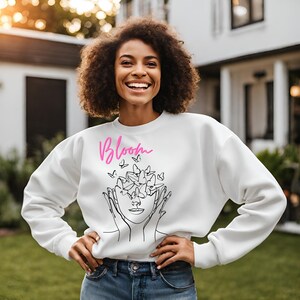 Bloom Crewneck, Bloom Butterfly Sweater, Butterfly Sweatshirt