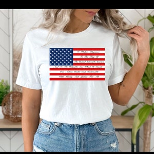 Pledge of Allegiance, USA, America Flag, 4th of July, Flag T-Shirt, Trump, Flag Shirt,  Voting Shirt, MAGA Ladies, MAGA 2024, Trump Election