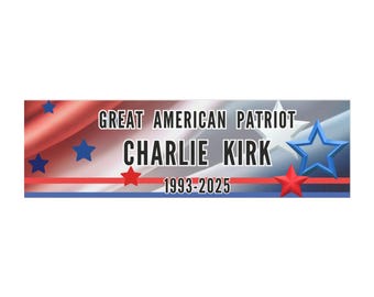 Charlie Kirk Memorial Magnet: Faith, Family, Freedom - Turning Point USA