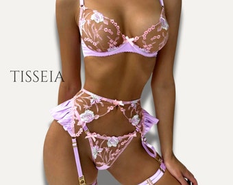 TISSEIA™ Transparent Lace Fantasy Underwear/ Lingerie Sets