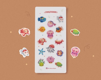 Sticker Sheet - Fish Friends | Stickers for journaling and planners