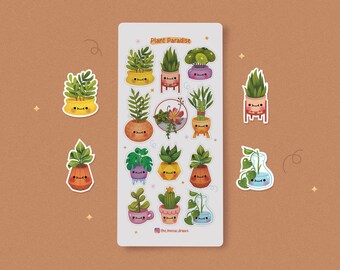 Sticker Sheet - Plant Paradise | Stickers for journaling and planners