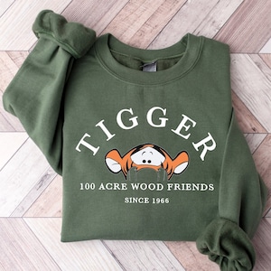 Tigger Sweatshirt, Winnie The Pooh Sweatshirt, Tigger Sweater, Winnie the Pooh Theme Disneyland Sweatshirt, Cute Disney Trip Shirt and Hoody