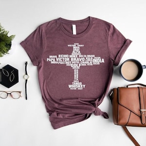 Pilot Wife Shirt,Aviation Alphabet T-Shirt,Aviation Gifts,Pilot Shirt,Airplane Trip Shirt,Aviation Alphabet Phonetic Shirt,Funny Pilot Gifts