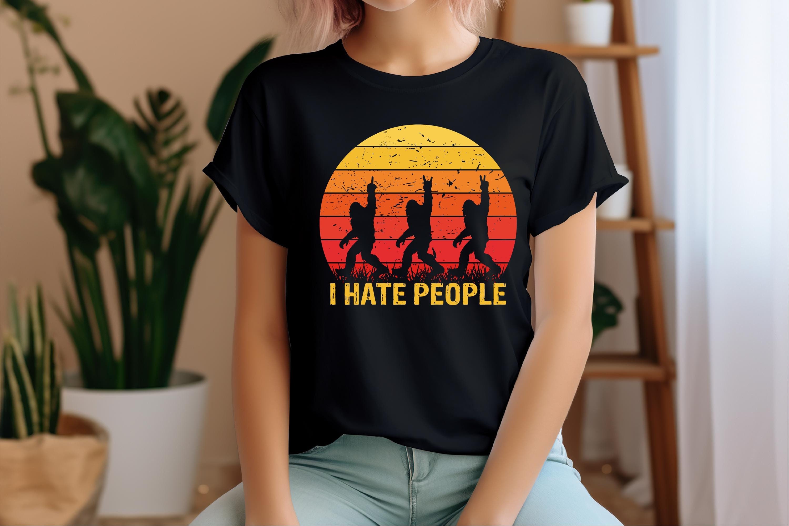 TShirt-People I Hate People Felpa con cappuccio unisex